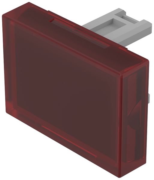 Capot à poussoir EAO31 15×21mm transparent, rouge