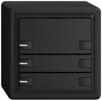 Poussoir KNX RGB AP EDIZIO.liv SNAPFIX® capteur temp.RGB-LED 3× comm.2T no