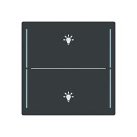 Tasterabdeckung ABB SIDUS touch 2-fach "Taster-Beleuchtung" anthrazit