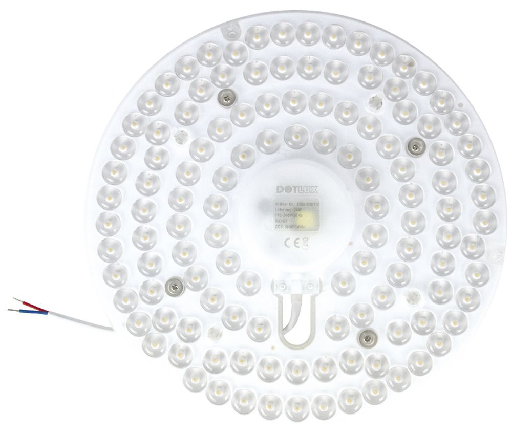 LED-Modul QUICK-FIXplus Ø240×35mm, 24W, 3000K, 2800lm, 170°, IP40