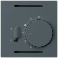 Frontplatte Hager kallysto, für Thermostat mit Schalter Heizen/Kühlen, anthrazit