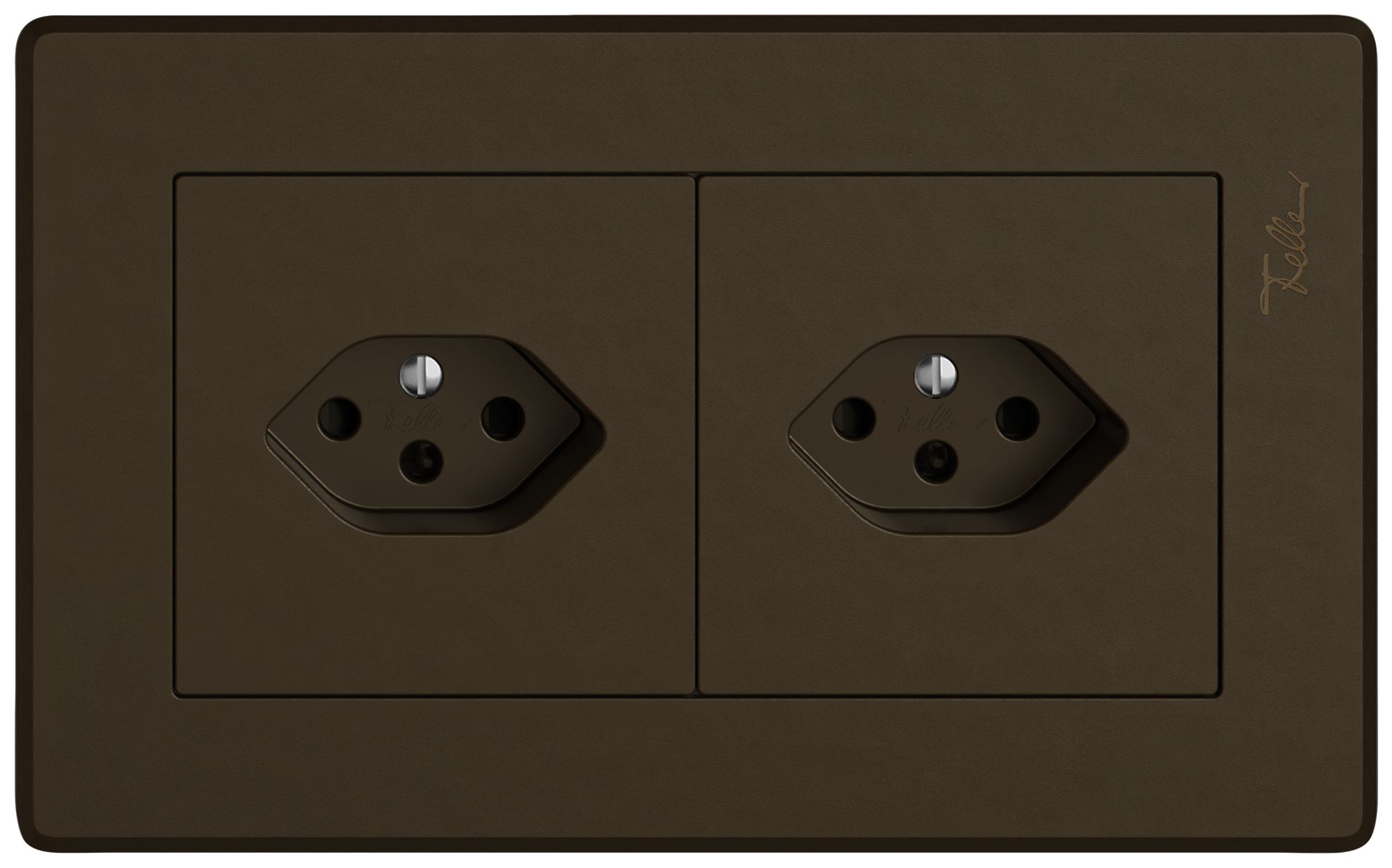 Combinazione INC EDIZIO.liv SNAPFIX® 1×2 96×156mm 1×T13+1×T13 marrone