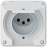 UP-Steckdose robusto 1×Typ 23 beleuchtet IP55 weiss