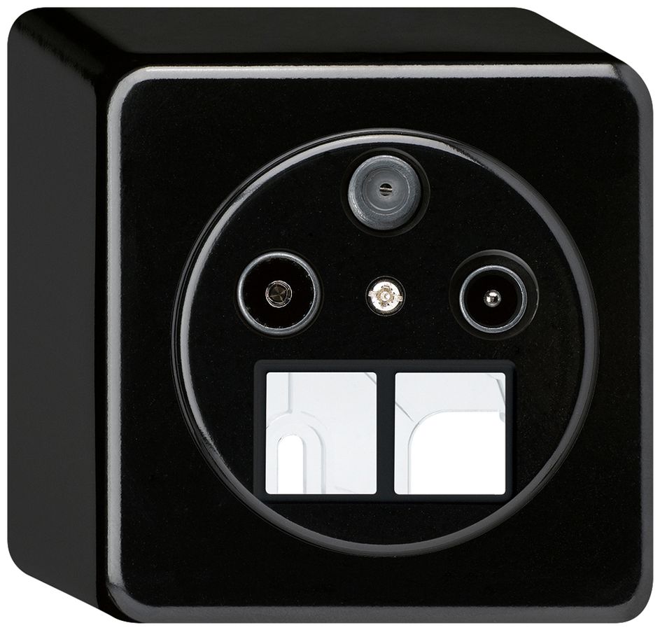 Presa d'antenna AP TV-R-SAT HMS basico nero