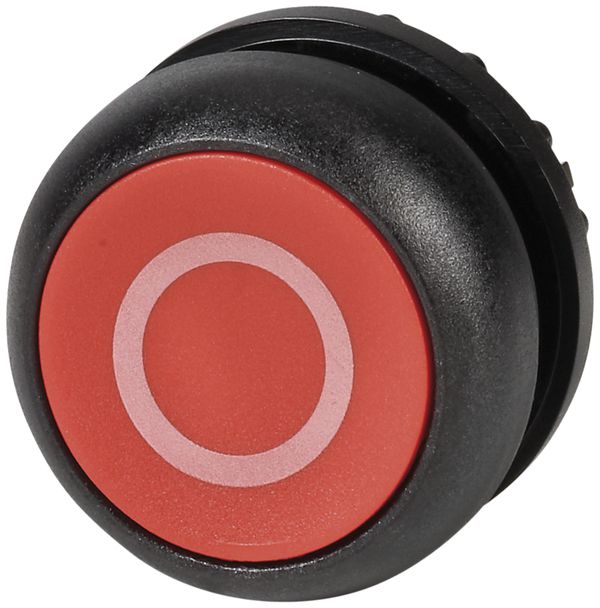 Drucktaste ETN RMQ flach O rot, tastend, Ring schwarz