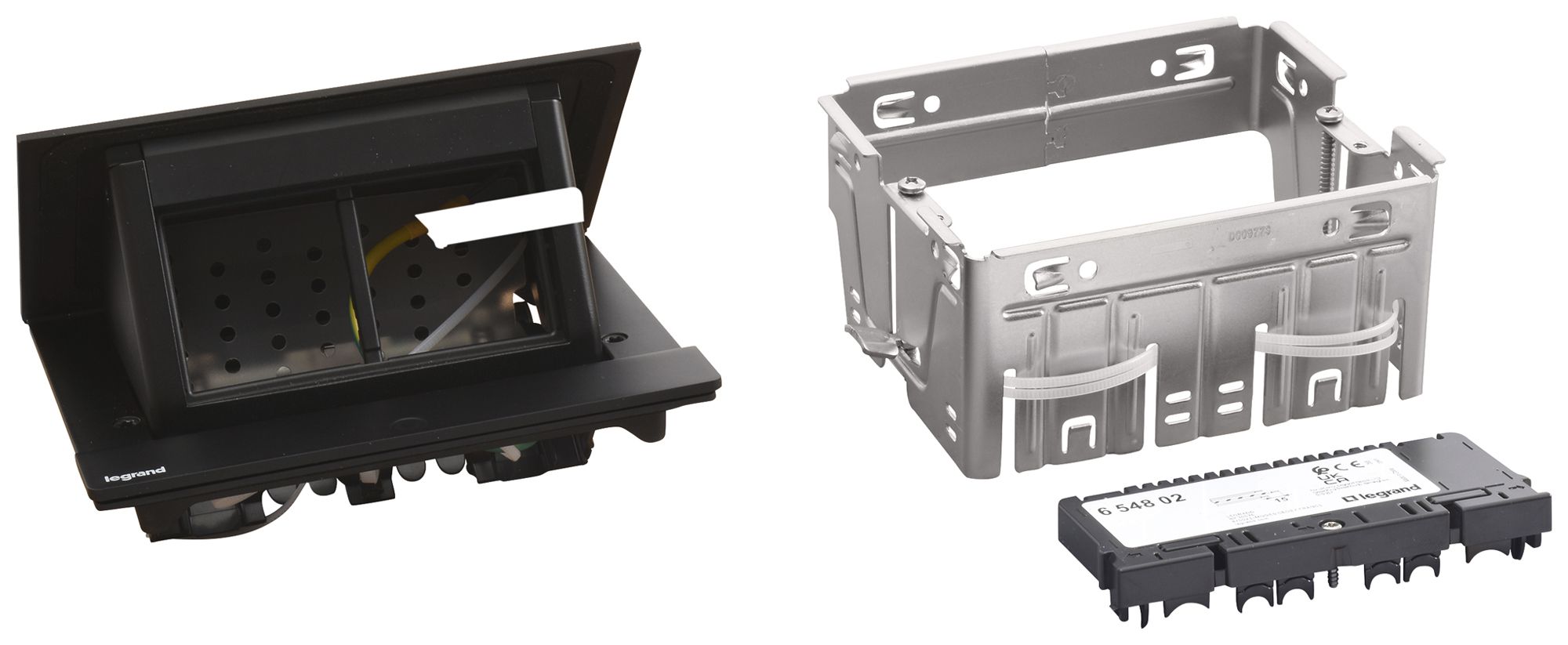 Tischsteckdose POP-UP für 4 Module Mosaic schwarz