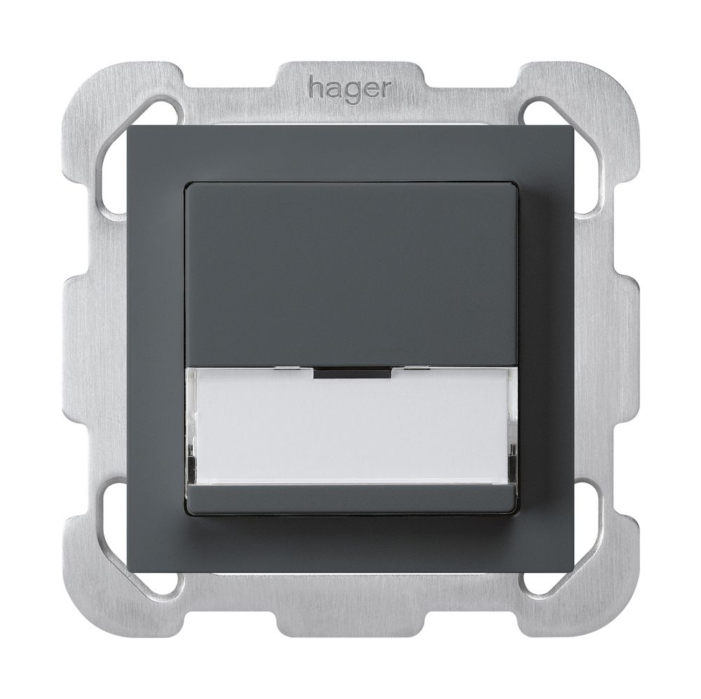 Poussoir de sonnerie ENC kallysto A/1L an avec porte-étiquette plaque fixation