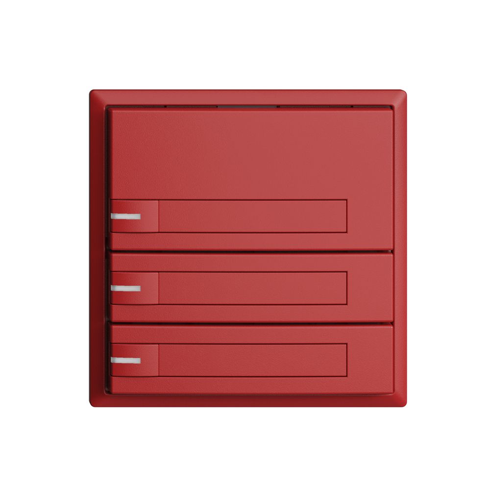 Poussoir KNX RGB EDUE, 250mW, a.LED RGB, a.papier, 3×poussoir, 1×touche, ber