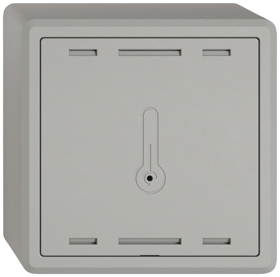AP-Raumtemperatursensor EDIZIO.liv Wiser SNAPFIX® K+ 230V 74×74×54mm hgu