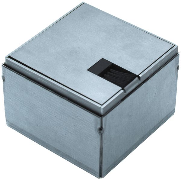 Boîte de sol Woertz WAK Cr 100×100×70mm hauteur de sol 70…95mm visible