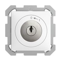 UP-Schwenktaster 0<-1/1P EDIZIOdue weiss mit Sicherheitsschloss