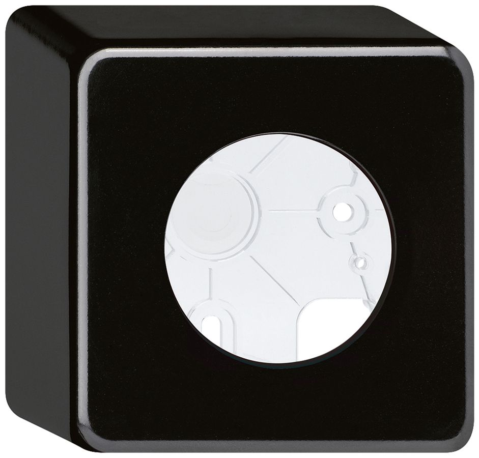 AP-Gehäuse basico schwarz H=54mm Ø43mm