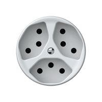 Steckdose origin 3×Typ 13 10A 230V 60×60mm weiss