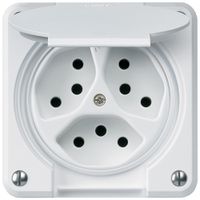 Presa INC robusto 3×tipo 13/1 bianco per combinazione