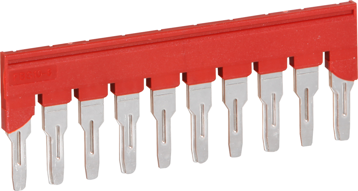 Steckbrücke 8mm 10L rot CLIPLINE
