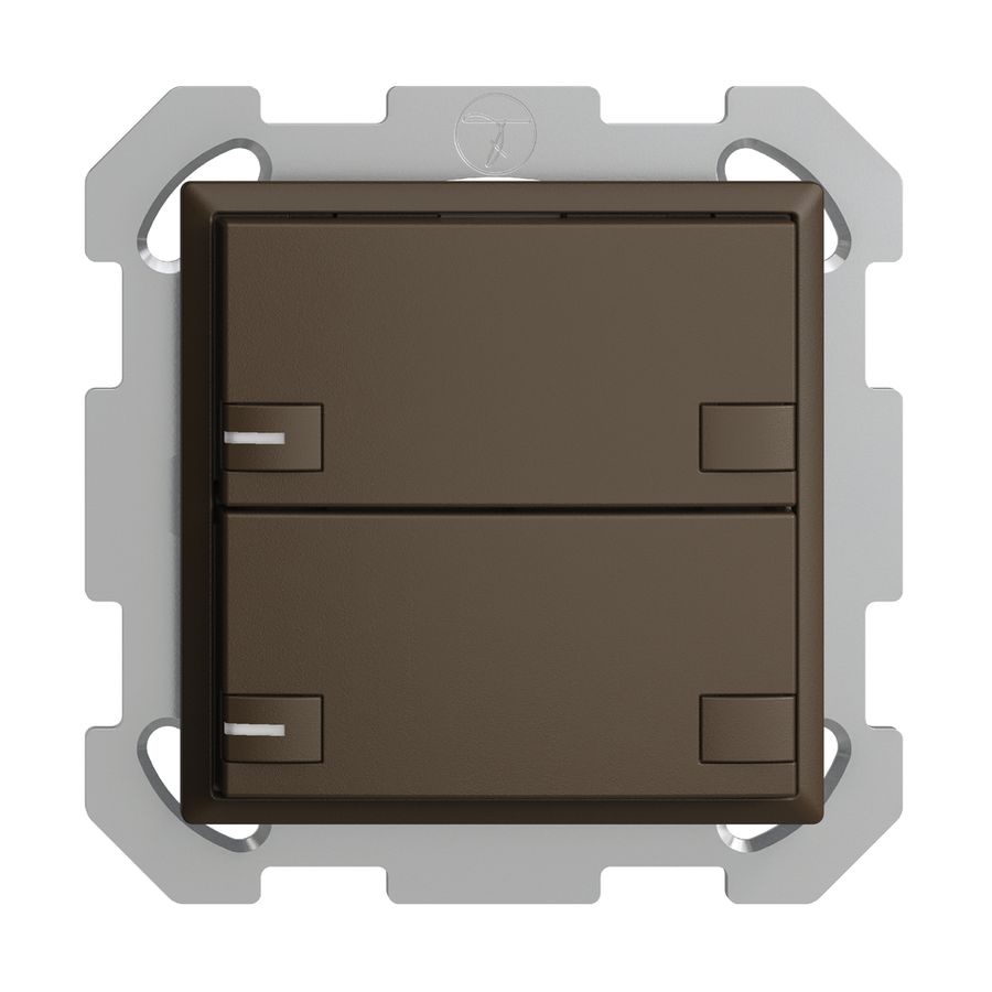 Poussoir KNX RGB ENC EDUE, 250mW, a.LED RGB, 2×poussoir, comm.2×touches, cof