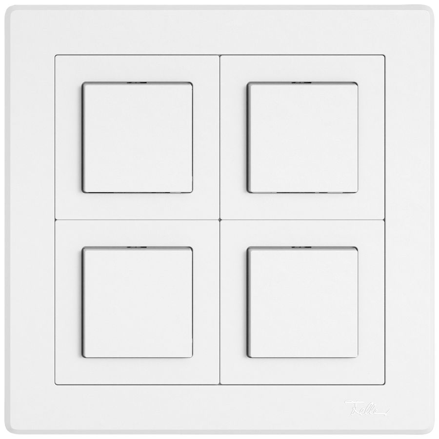 Combinaison ENC EDIZIO.liv SNAPFIX® 2×2 156×156mm 4×schéma 3/1L blanc