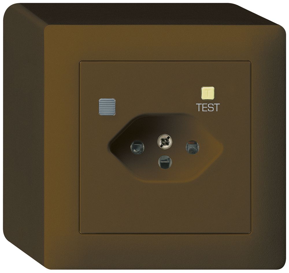 AP-Steckdose kallysto T13 FI 30mA braun