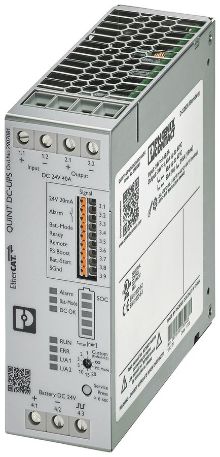 Impianto UPS PX QUINT4-UPS/24DC/24DC/40/EC EtherCAT IN:24VDC OUT:24VDC/40A