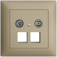 Presa multimedia 11dB INC Edue FMI, presa terminale/passaggio 2×RJ45 Keystone sa