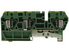 Borne de terre joignable Woertz 1.5…4mm² ressort 3×1 rail DIN 35mm vert/jaune