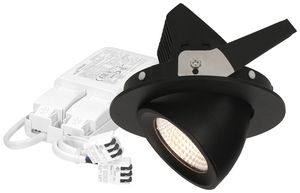 EB-LED-Spot MH TURN 10.5W 960lm 3000K IP44 MB DIM DALI Ø103mm schwarz