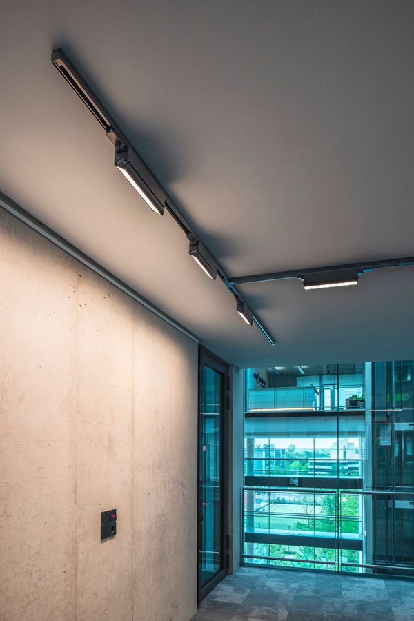 Spot LED SLV 3~ SIGHT MOVE DALI 26W 2700lm 3000K 75° 450×105×56mm nero