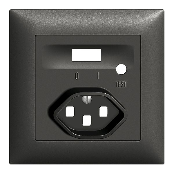 Frontset EDIZIOdue zu FI-Steckdose schwarz