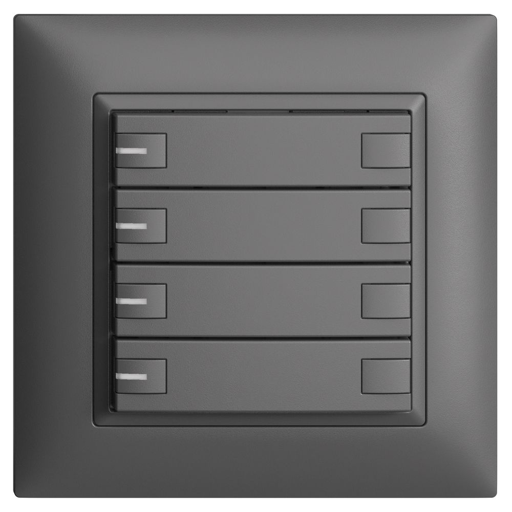 Poussoir KNX RGB ENC EDUE FMI, 250mW, a.LED RGB, 4×poussoir, C.2×T., grf