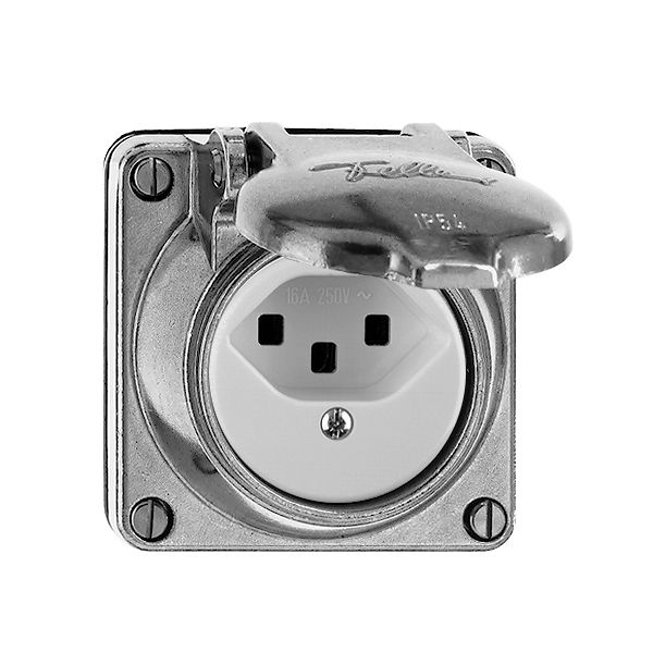 Prise INC mouillé T23 16A Al nature bornes à vis