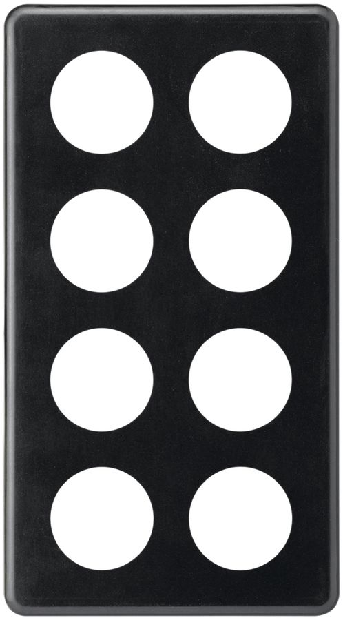 Abdeckplatte basico 4×2 8×43mm schwarz