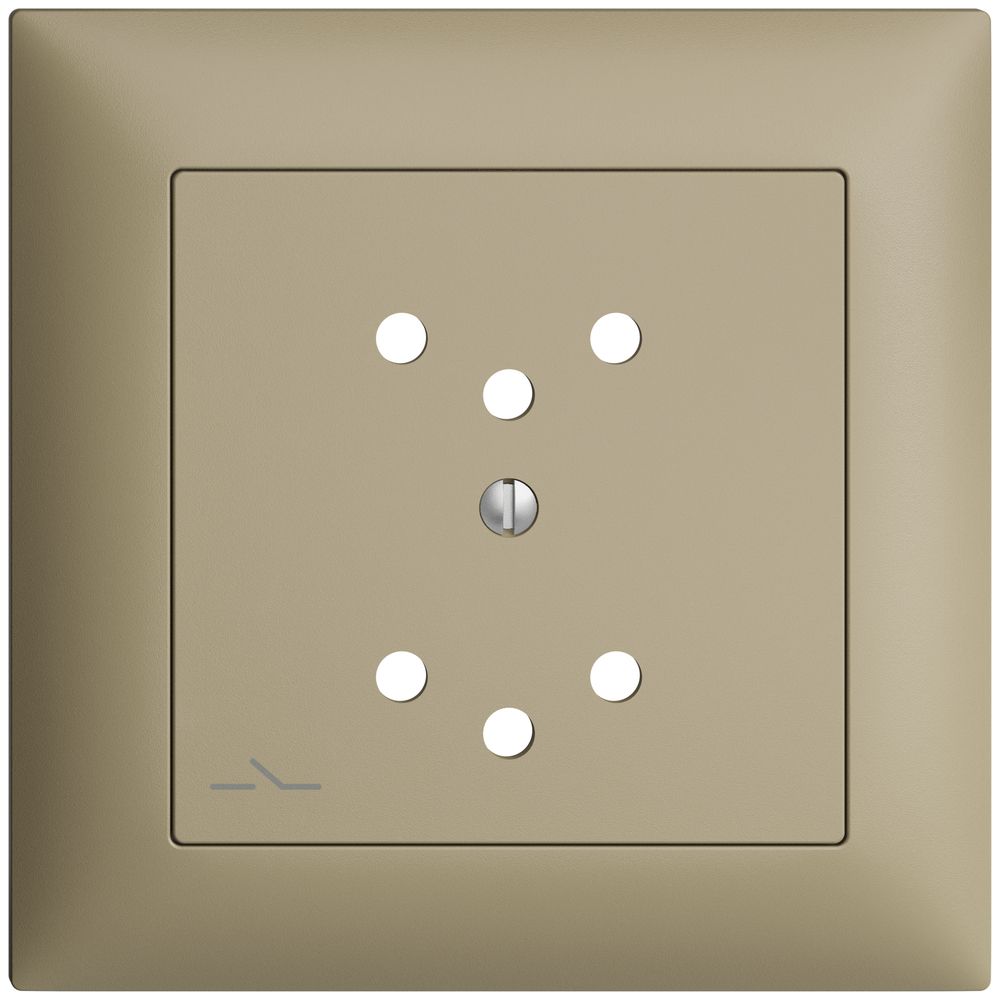 Frontset EDIZIOdue sand 88×88mm 2×T12/1 mit Shutter