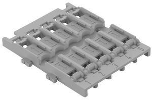 Befestigungsadapter WAGO ohne Zugentlastung 10×4mm² Rastfuss grau