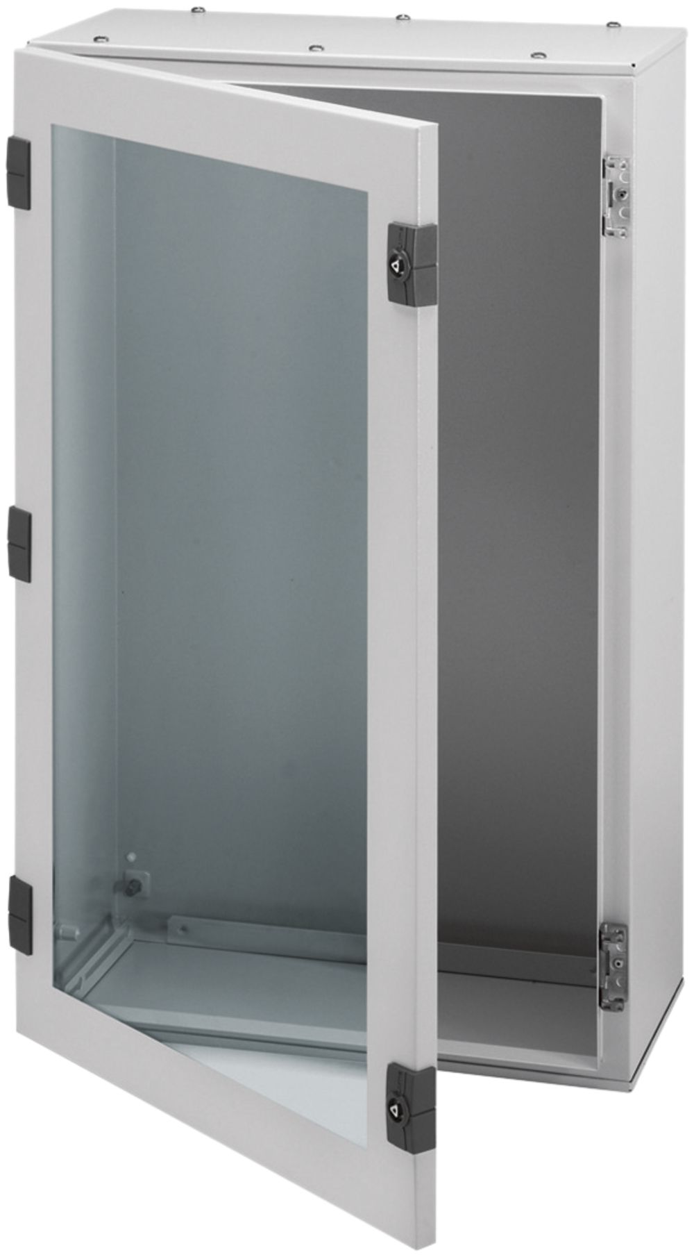 Coffret AP Hager Orion.Plus acier 300×500×200mm IP65 SKI panneton 2× grc porte