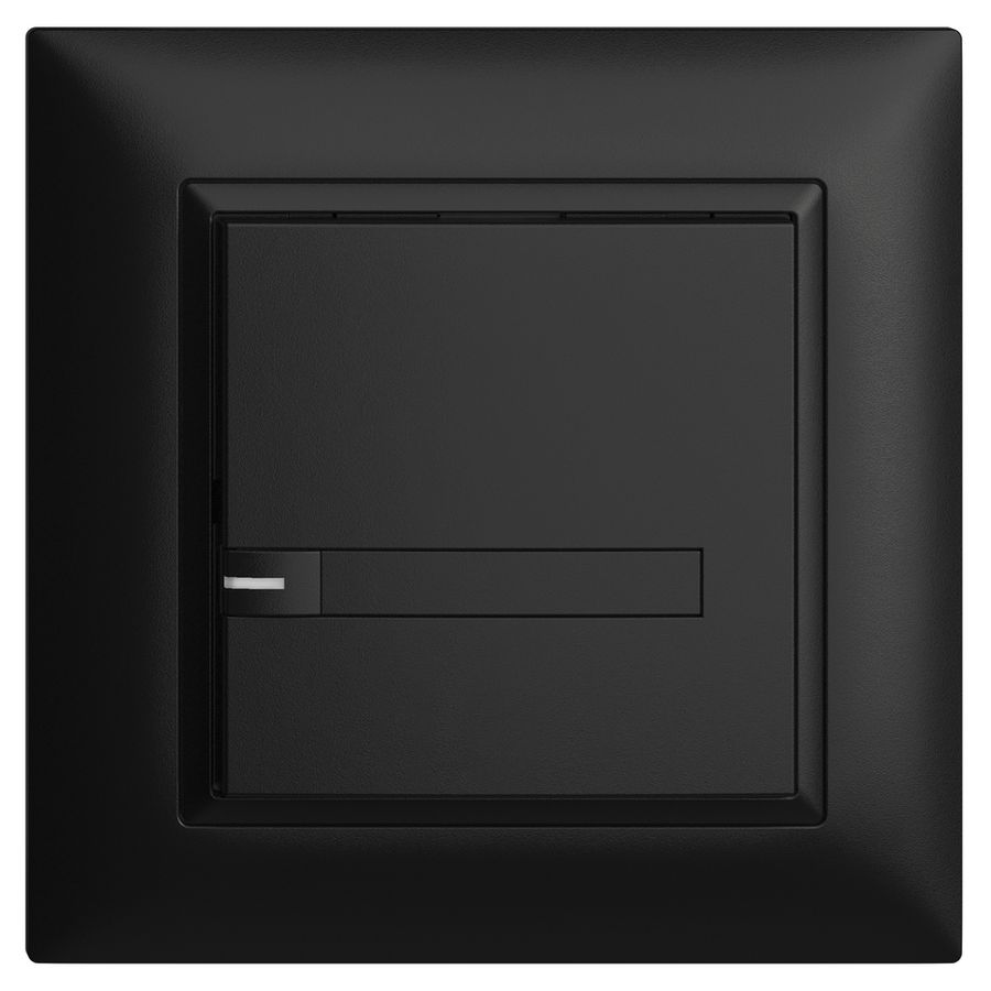 UP-KNX-Taster RGB EDUE FMI, 250mW, m.RGB-LED, m.Papier., 1×Taste, 1×Tastenb., sz