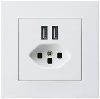 UP-Steckdose 2×USB & T23 kallysto.pro 2400mA weiss