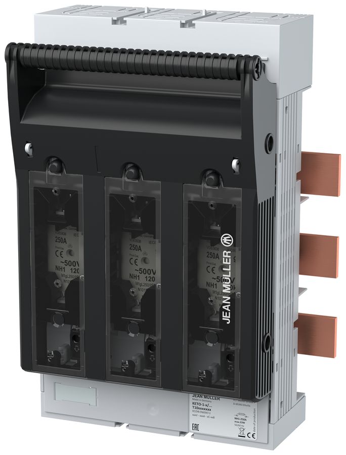 Coupe-circuit sectionneur HPC KETO-1-3/60/AOU/F/EST NH1 690V 250A 120kA 3P