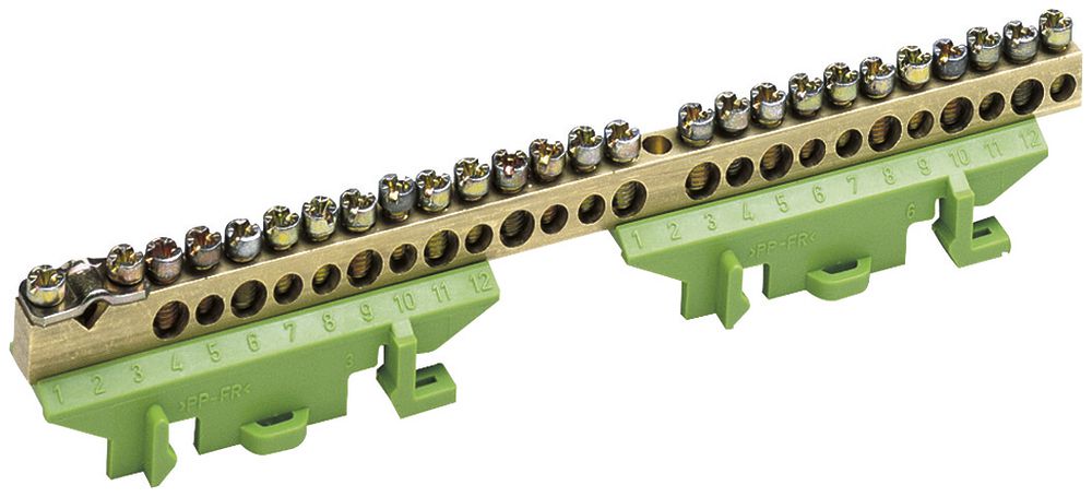 Barrette à bornes de protection Hager 1×25/11×16/13×10mm²