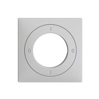 Frontset EDIZIOdue 0-1-0-1 hellgrau 60×60mm für Schlüsselschalter