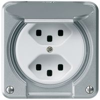 Presa INC robusto 2×tipo 23 alluminio