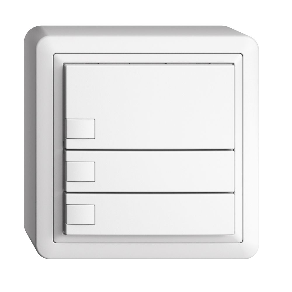 AP-KNX-Taster RGB EDUE, 250mW, o.LED, 3×Taste, 1×Tastenb., ws