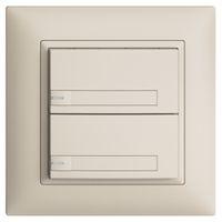 Poussoir KNX RGB ENC EDUE FMI, 250mW, a.LED RGB, papier, 2×pouss., 1×touche, cr