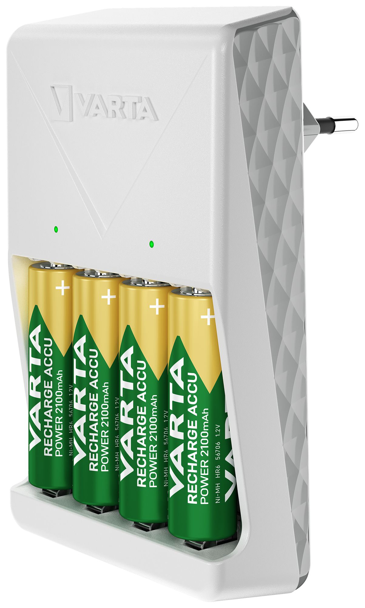 Ladegerät VARTA Plug Charger+ mit 4×AA 56706, 2100mAh