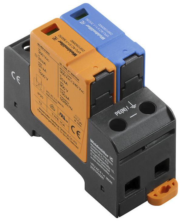 Parasurtension Weidmüller VPU AC II 1+1 300/50