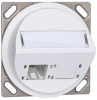 EB-Montageset R&M Schrägauslass 2×Kat.6A, weiss