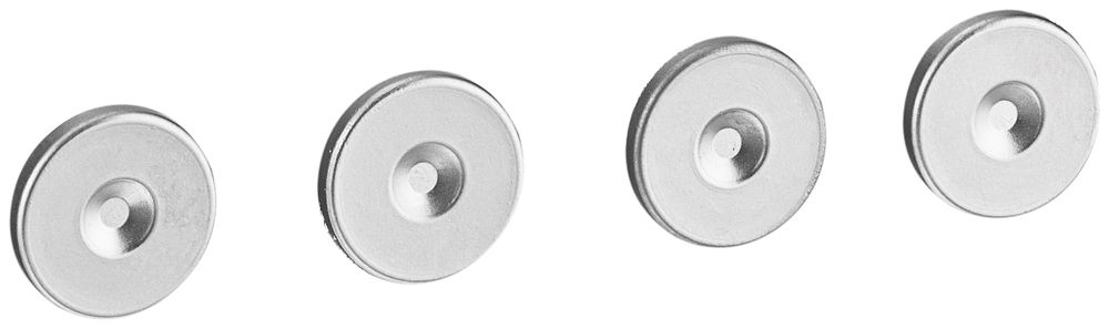 Abdeckzapfen-Set Soliroc, verchromt, 4 Stück