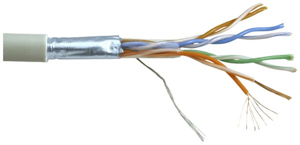 Datenkabel Roline Stranded Kat.5e F/UTP 4P AWG26 100MHz PVC grau 100m