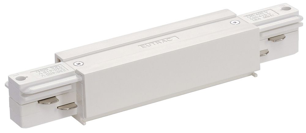 Längsverbinder/Einspeiser SLV für AP-Stromschiene EUTRAC 3-phasig, weiss