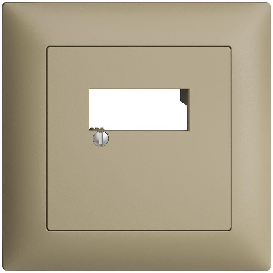 UP-Frontset EDIZIOdue sand 88×88mm 2×RJ45