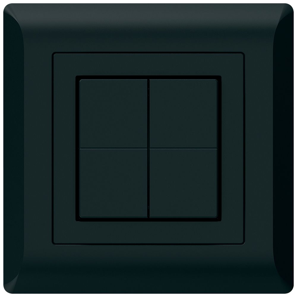 Funktaster Friends of Hue KLI, 4×, 92×92mm, klebend, schwarz